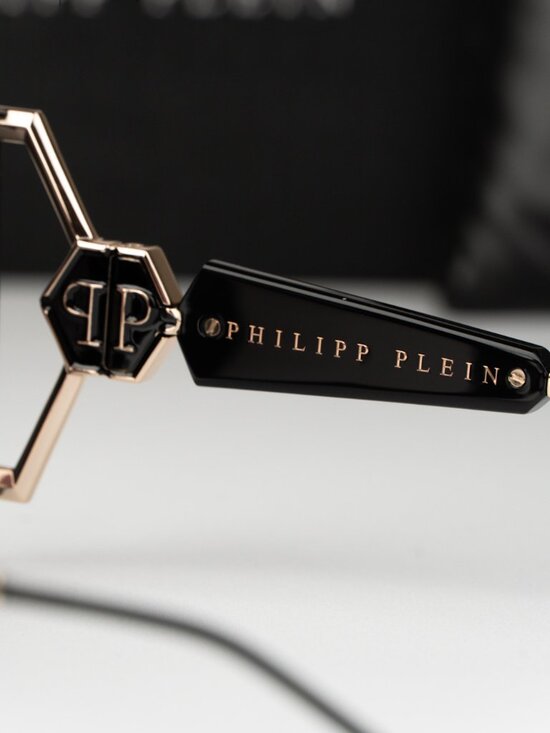 Philipp Plein Women Sunglasses Black Pink Grad Square SPP121S 0700 NEW AUTHENTIC main image 10
